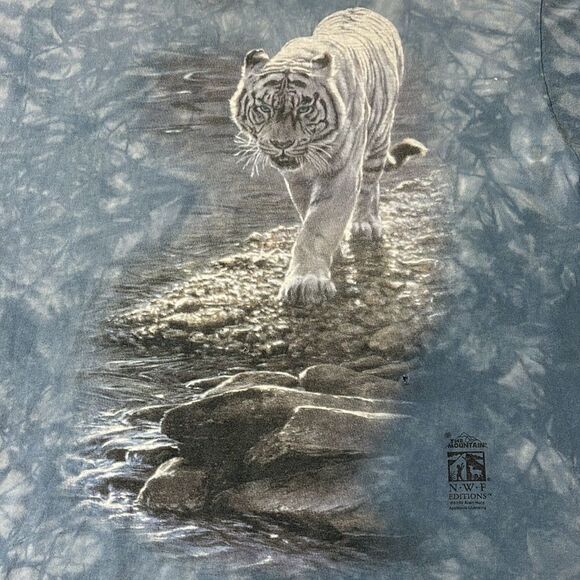 Vintage The Mountain Tie Dye Siberian Tiger N.W.F. Editions 1999 Made in USA - Picture 2 of 9